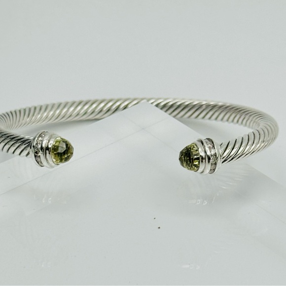 David Yurman 5mm Prasiolite Cable Bracelet With Diamonds - Picture 3 of 8